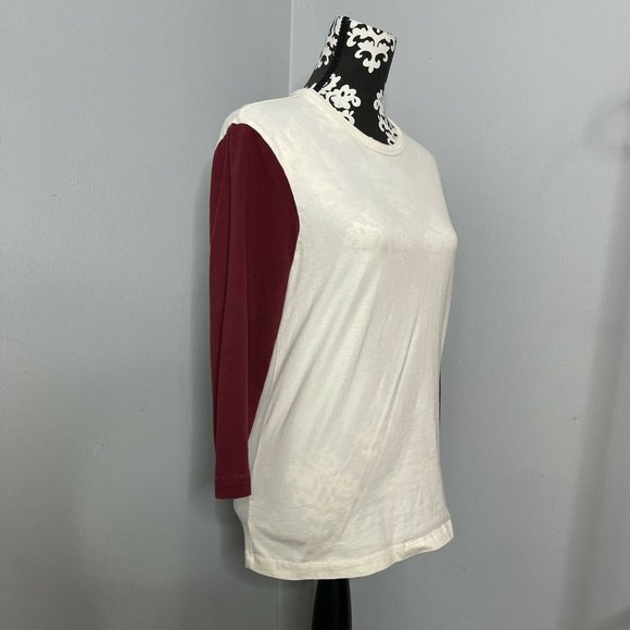 ralph lauren rugby small womens raglan white maroo - Picture 3 of 6